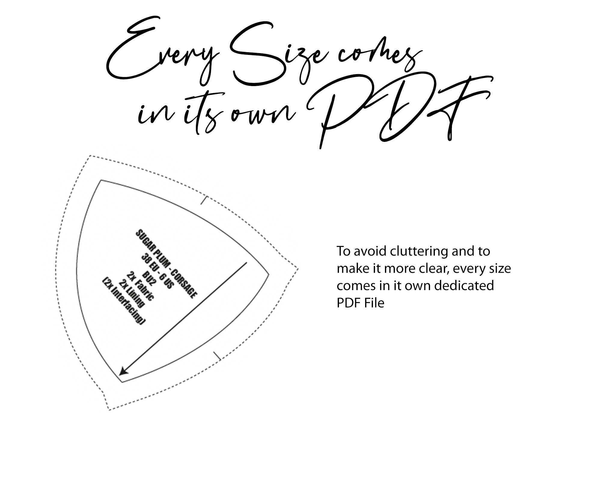 Sugar Plum Corsage Pattern PDF Sewing Pattern